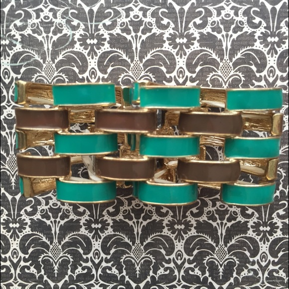 5 for $25 HPTaupe and teal bangle