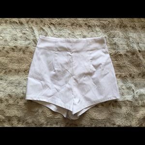 Lovely Day White High Waist Stretchy Shorts
