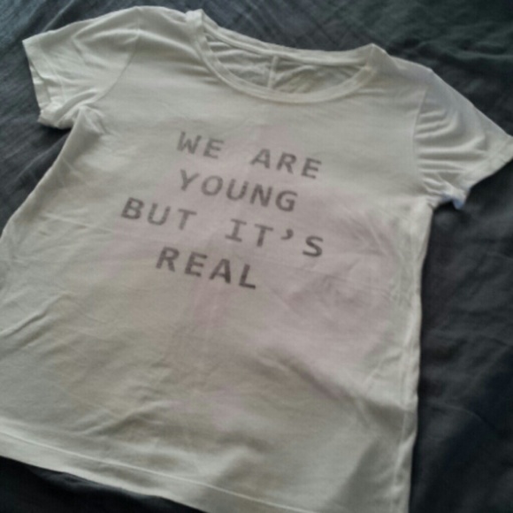 Summer white statement tee