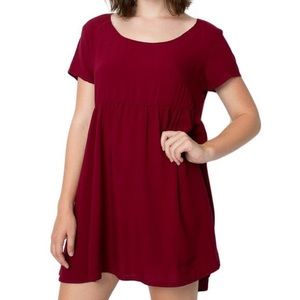 AA maroon baby doll dress