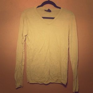 Yellow cardigan sweater