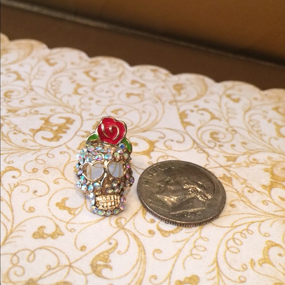 Sugar skull post earrings add to a bundle for $5. - Picture 2 of 4