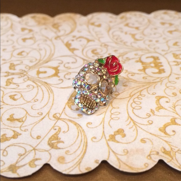 Sugar skull post earrings add to a bundle for $5. - Picture 4 of 4