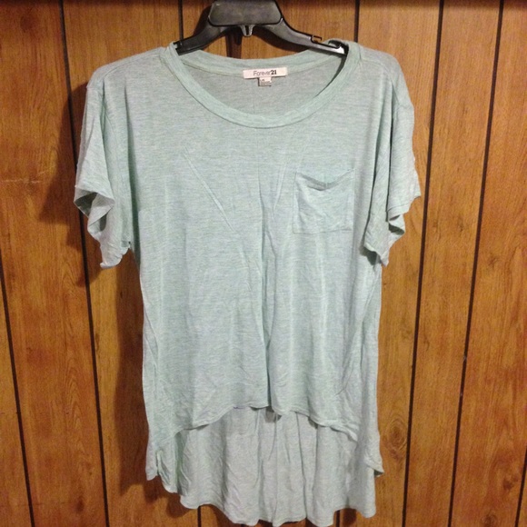 Mint high low T shirt