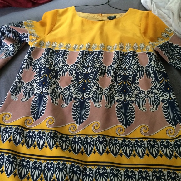 Yellow j crew factory dress