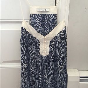 Forever 21 navy & white tank top