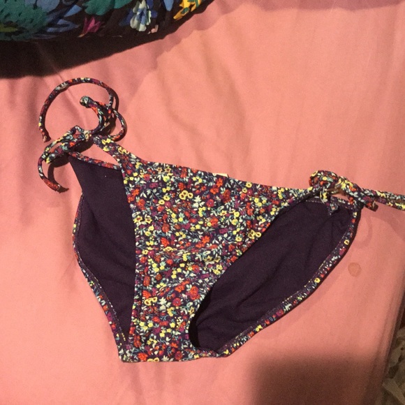 Blue Floral bikini bottoms