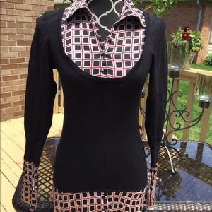 bebe silk shirt/sweater