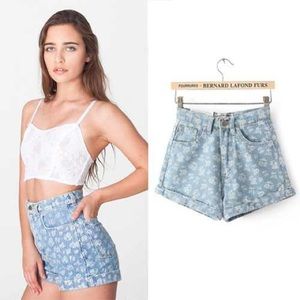 american apparel denim shorts