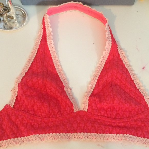 Free People Tops - free people pink lace halter bralette
