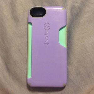 Purple and Teal Speck iPhone 5/5s Card Case