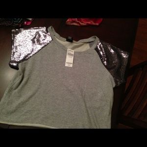 Buckle sequin shirt