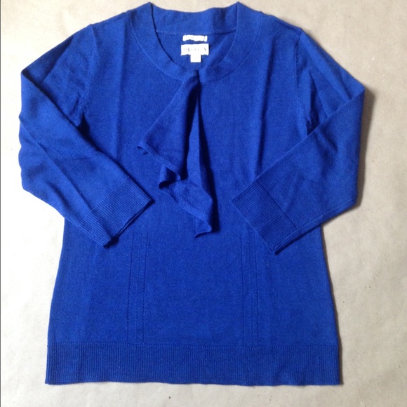 Merona Sweaters - Cobalt blue wool 3/4 sleeve sweater