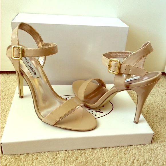 Nude, 2 strap Steve Madden heels