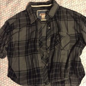 Plaid Cropped Shirt