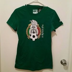 Womens official adidas green Mexican soccer tshirt