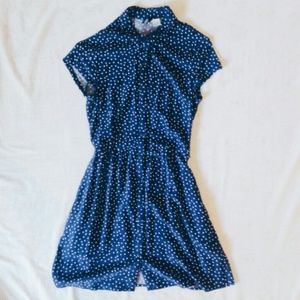 Printed Button-down Dress