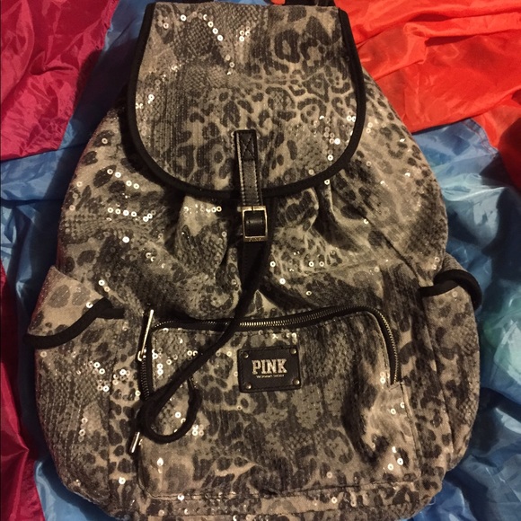 Victoria's Secret PINK leopard backpack