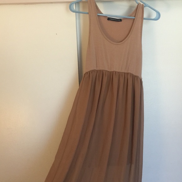 Foreign exchange long dress w/ chiffon skirt