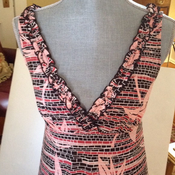 BCBG Maxazria Black Pink & Red Patten  Dress!! - Picture 2 of 4