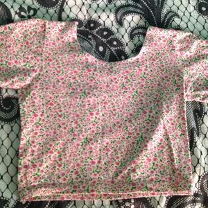 Floral Crop Top - American Apparel