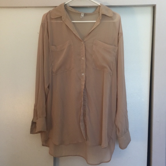 American apparel chiffon shirt blush pink color