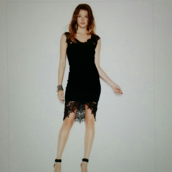 SOLD New Free People Peek a Boo Black lace dress - Picture 2 of 4