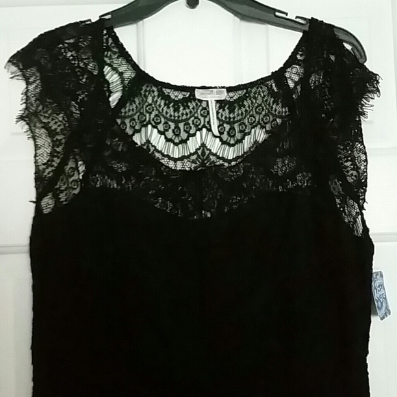 SOLD New Free People Peek a Boo Black lace dress - Picture 3 of 4