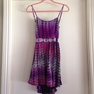 Tobi tie-dyed backless skater dress