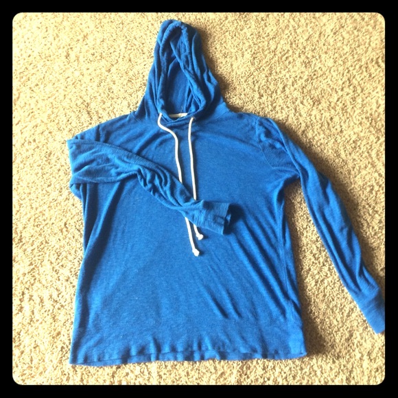 J.Crew bright blue lightweight hoodie