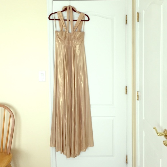 BCBG gold/champagne gown - Picture 1 of 3