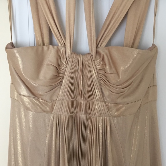 BCBG gold/champagne gown - Picture 2 of 3