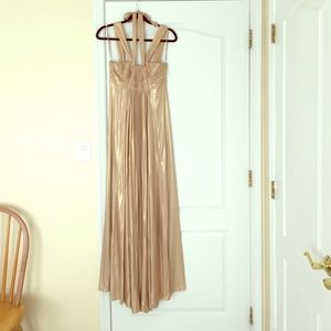 BCBG gold/champagne gown
