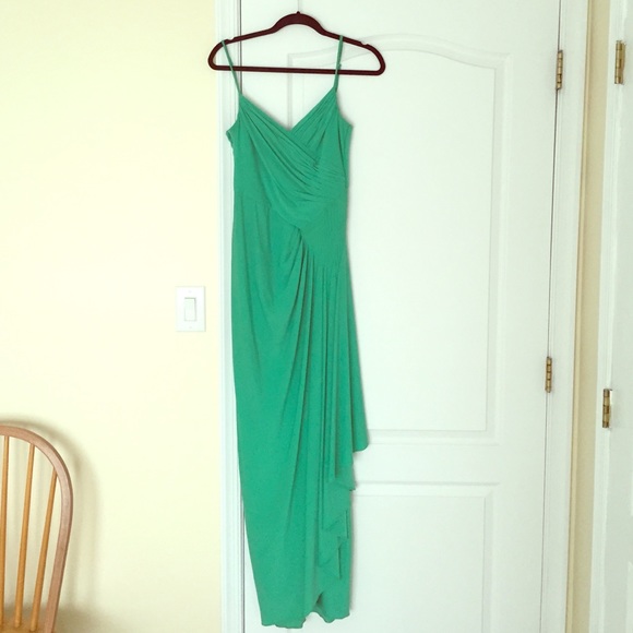 BCBG seafoam green draped gown - Picture 1 of 3
