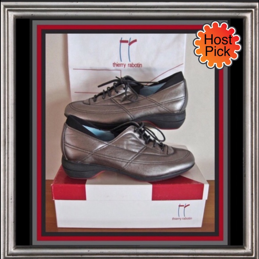 Thierry Rabotin Silver Italian leather Oxford US 8