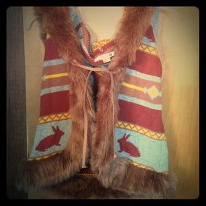 Forever 21 Rabbit Hoodie Sweater Vest