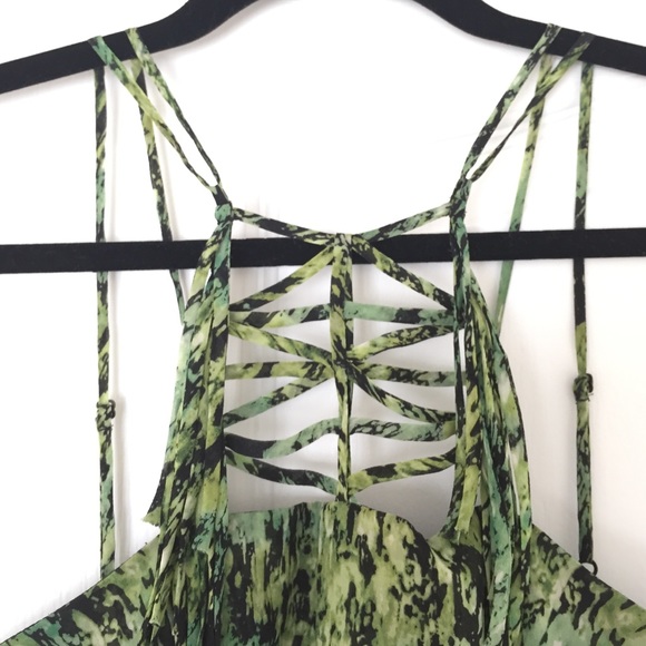 BCBG fringe front chiffon sundress - Picture 2 of 3