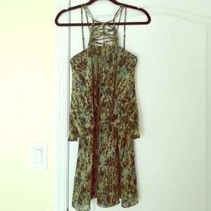 BCBG fringe front chiffon sundress