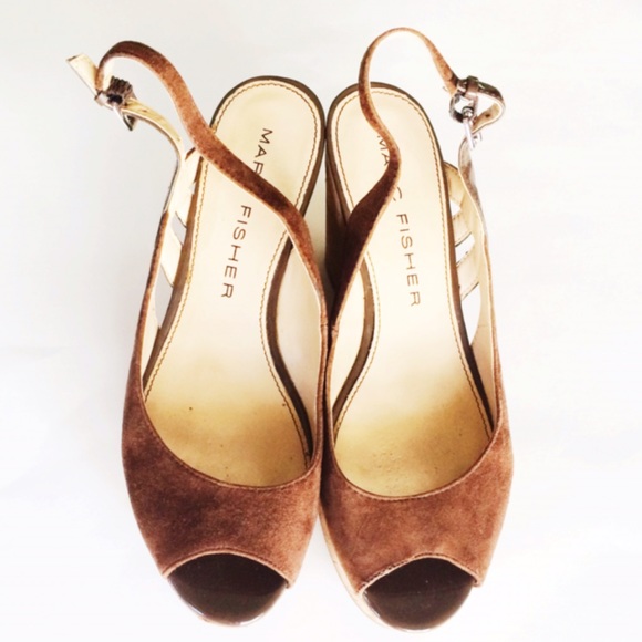 Shoes - Brown Suede Wedges