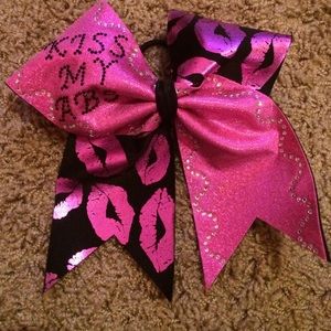 kiss my abs cheer bow
