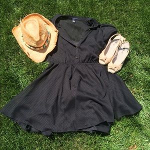 👗HP!👗Black Polka Dot Dress