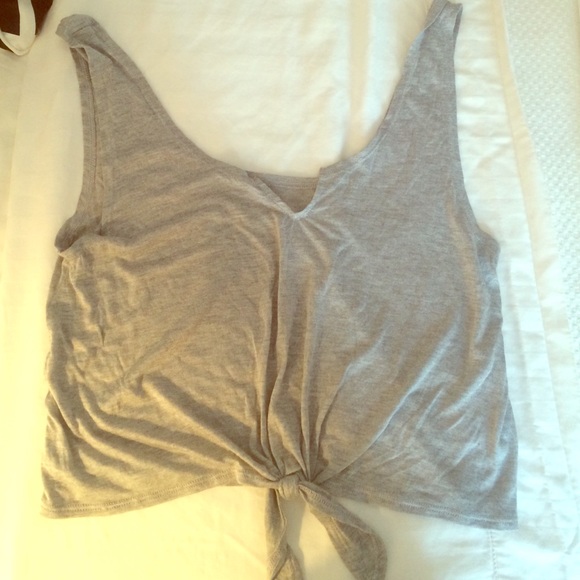 Cute grey crop top tank