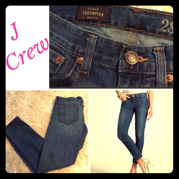 J Crew Ankle Toothpick Jeans-Size 6