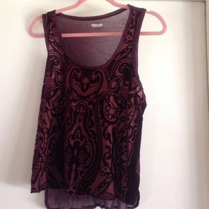 Urban Outfitters Purple tank top with lace design