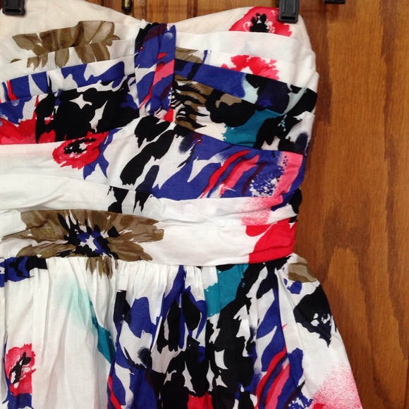 Color Splash Strapless Dress - Picture 2 of 4