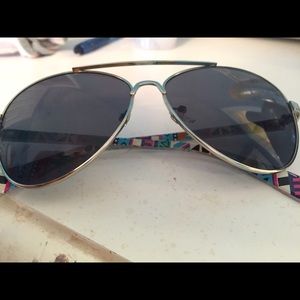 Black aviators w/ Aztec detailing