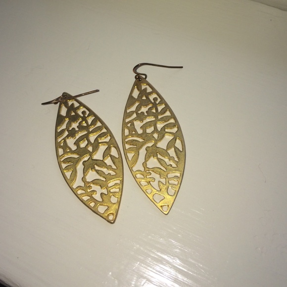 gold dangling earrings