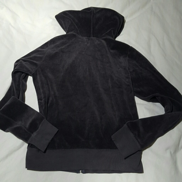 Charcoal Gray Velour Juicy Couture Jacket M - Picture 3 of 3