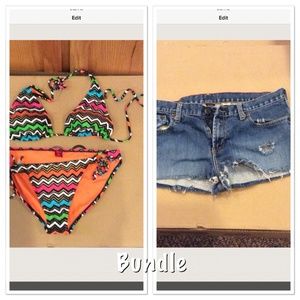 Swim suit and shorts