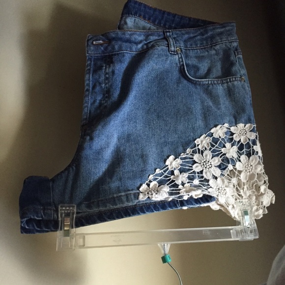 ASOS Curve Blue Jean Shorts